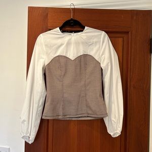 NWOT Corset White Shirt